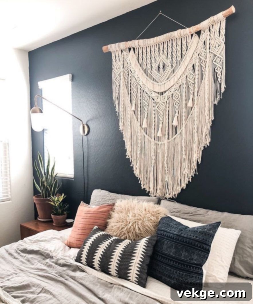 macrame wall decor bedroom 