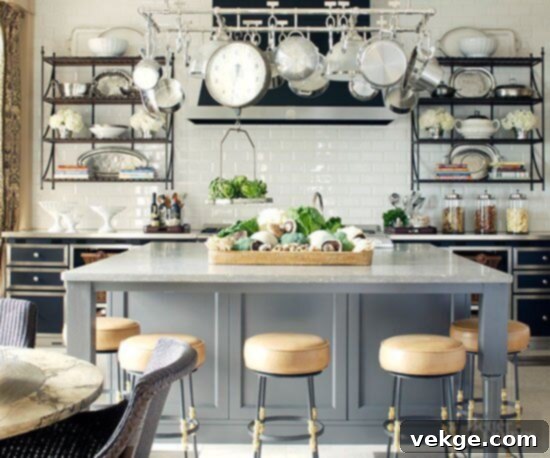 A serene Parisian kitchen showcasing a warm neutral color palette with white cabinets and wooden accents.