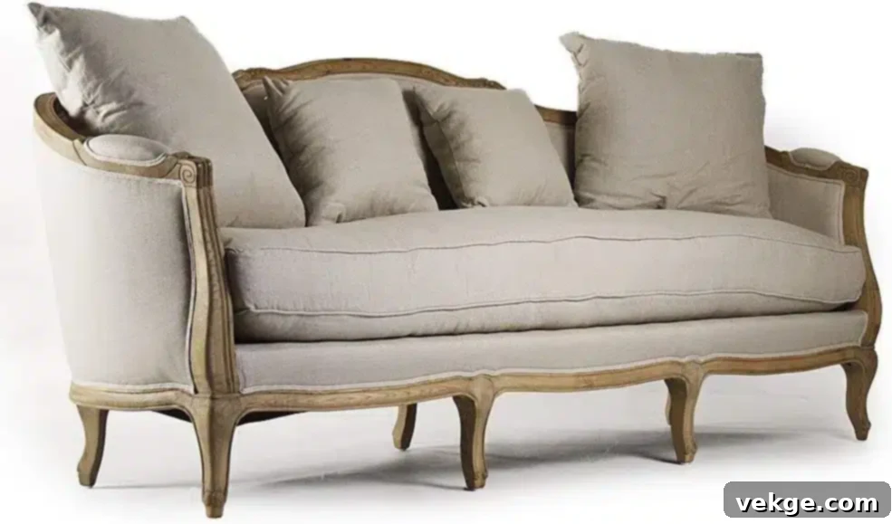 Unlocking Rustic Elegance French Country Sofa Designs for Your Home 12 carved frame french country sofa