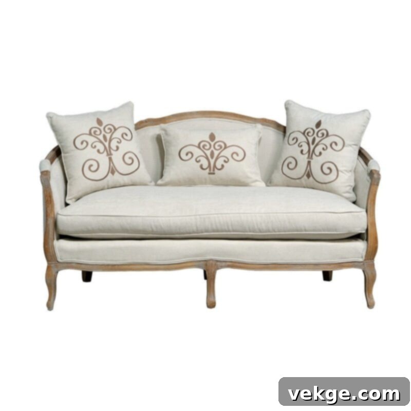 Unlocking Rustic Elegance French Country Sofa Designs for Your Home 6 arched upholstered settee