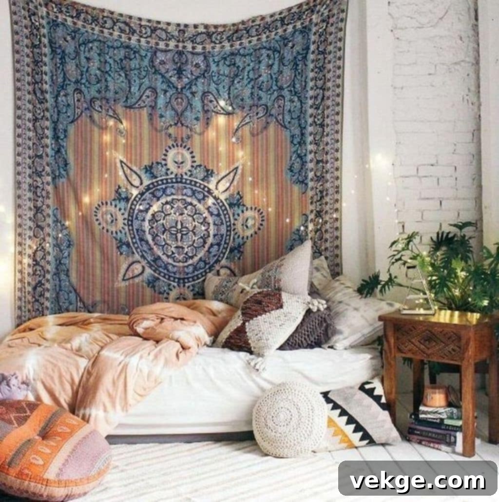 Traditional Tapestry with mandala design
