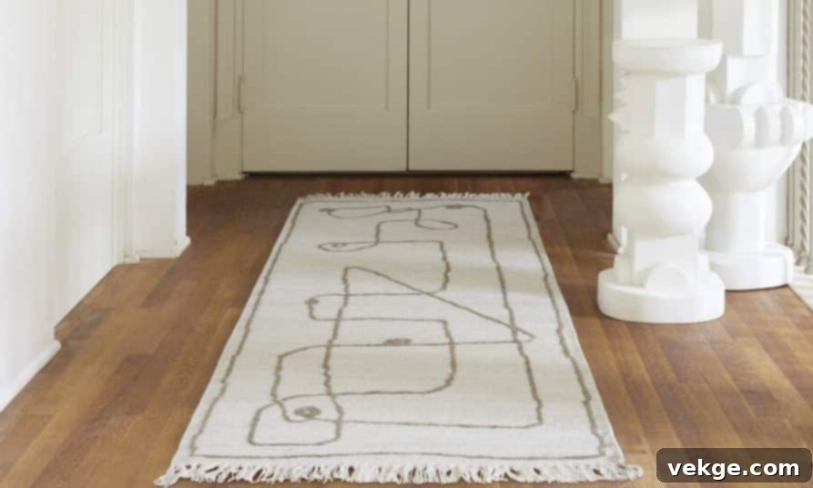Lulu and Georgia Flat Weave Line Drawing Abstract Rug