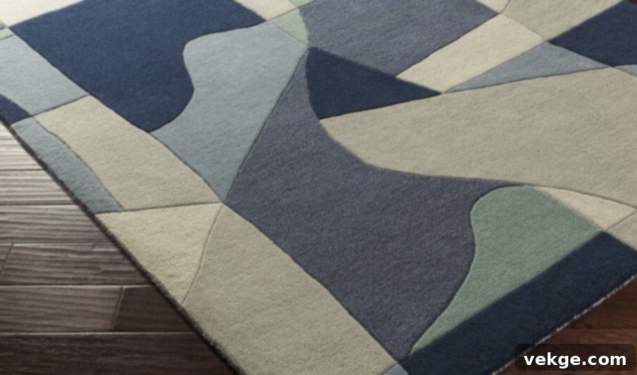 Mcquaid Handmade Tufted Wool Geometric Area Rug