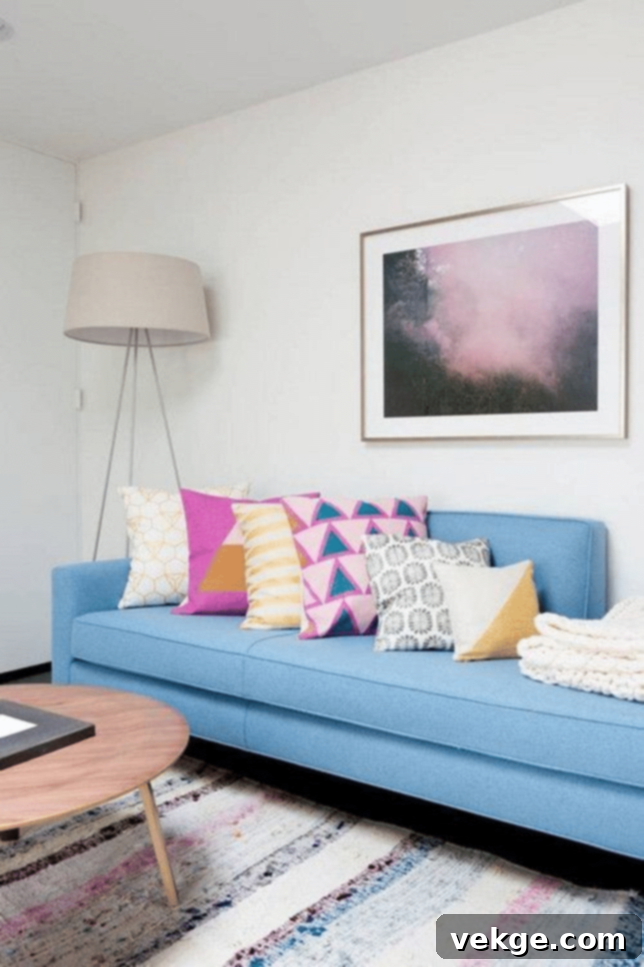 Decorating with Light Blue Sofas