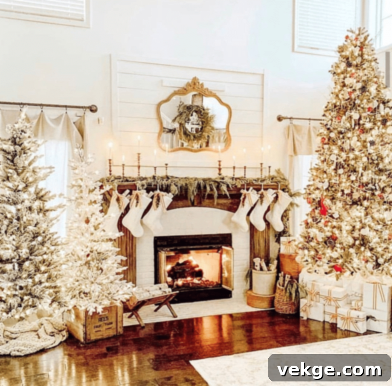 White Stocking Display