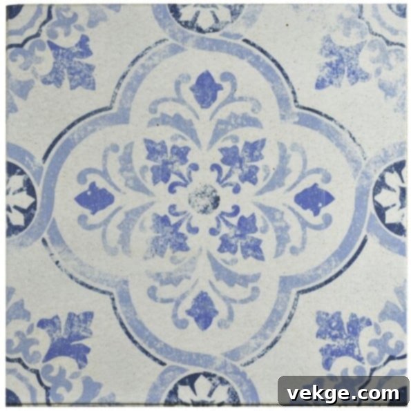 Blue and white tiles