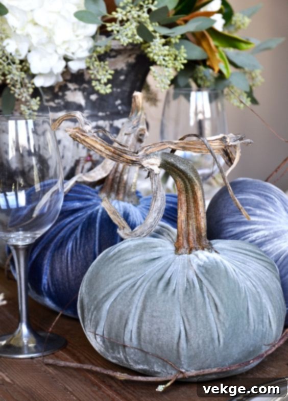 Velvet pumpkins