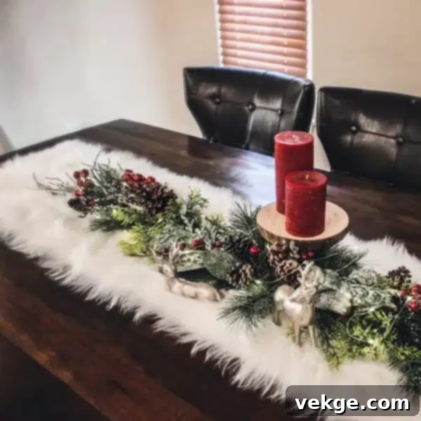 Faux Fur Table Runner