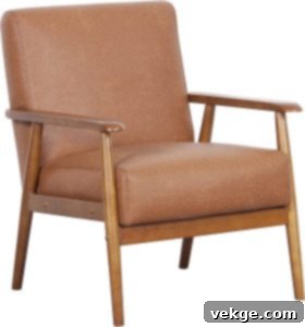Leather accent chair