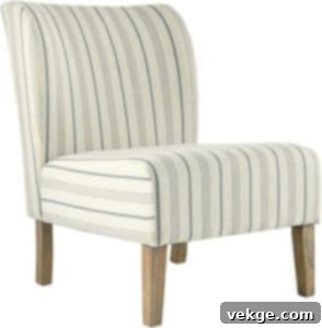 Casual armless chair