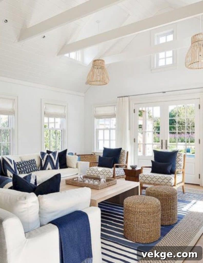 modern coastal Living Room 