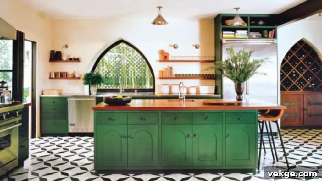 monochrome color scheme is classic in kitchen 