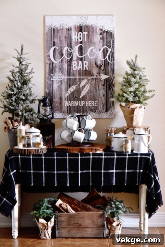 make a hot cocoa bar 