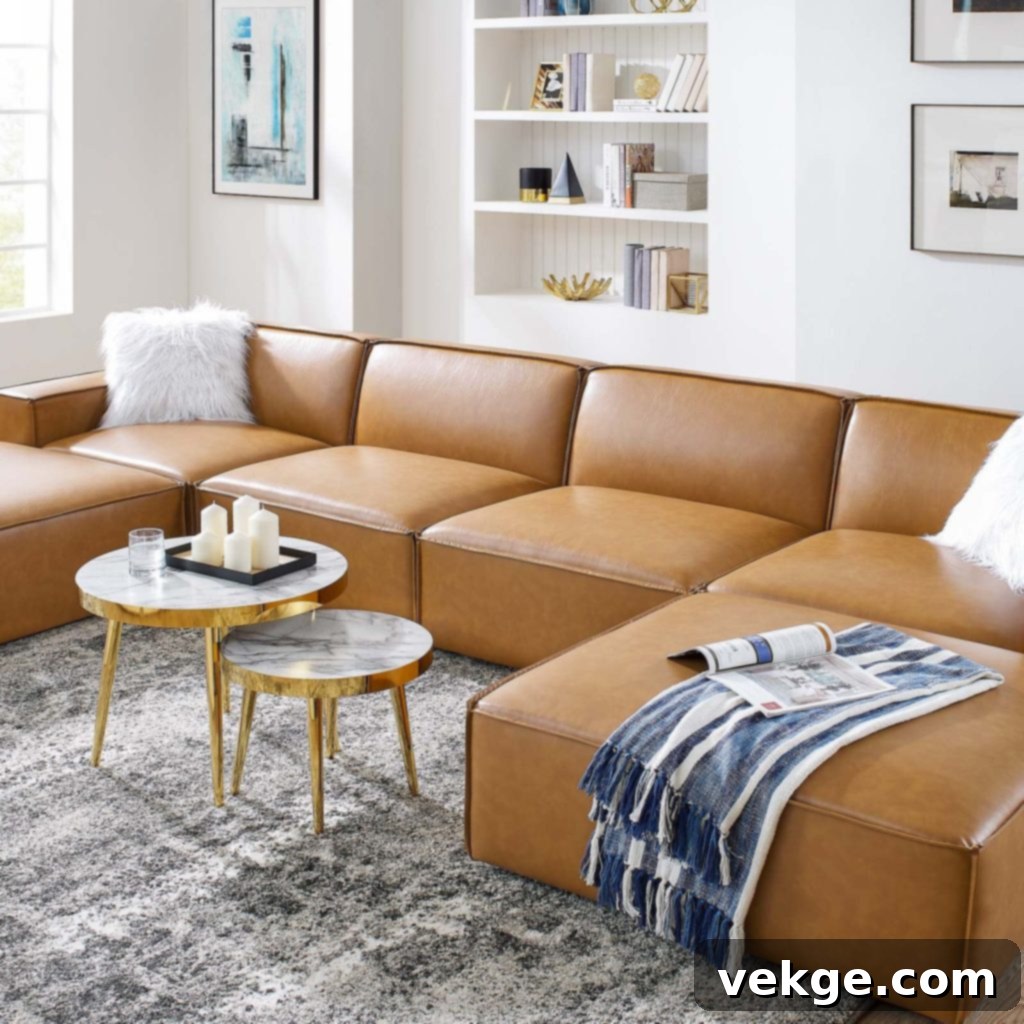 vegan leather sofa