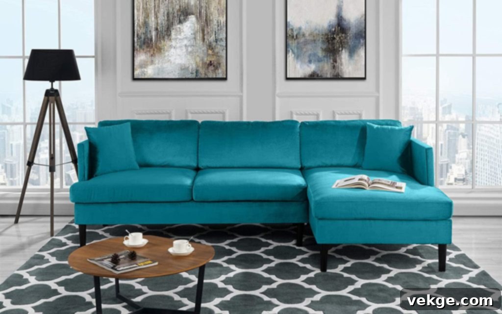 velvet sofa