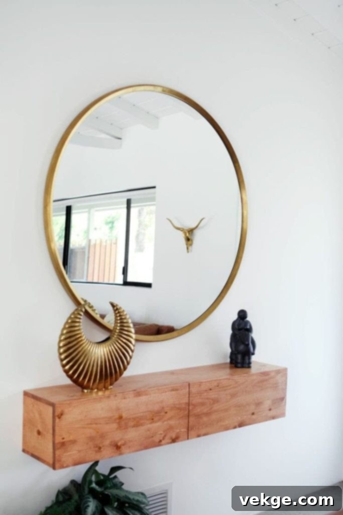 Modern Mid-Century Entryway Mirror