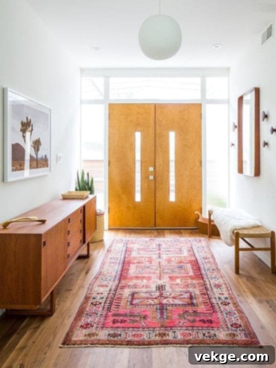 Holistic Mid-Century Modern Entryway Aesthetic