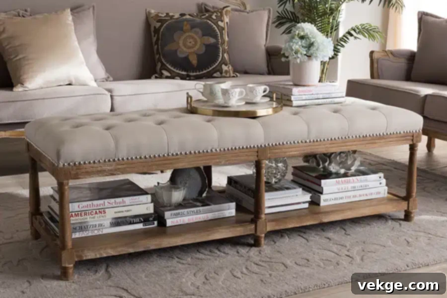 French-Tufted Bench