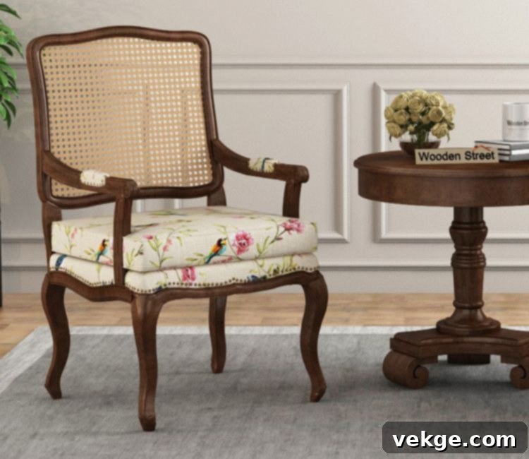 wooden accent chair