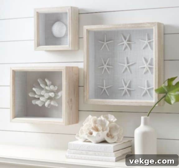 Coral Shadowbox Wall Decor