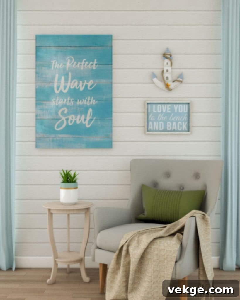 Blue wall decor