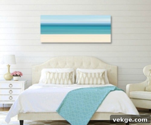 Above BED coastal wall decor