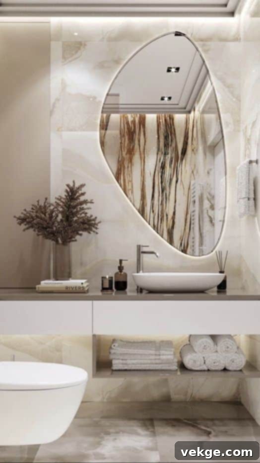 Glam Bathroom Decor Mirror