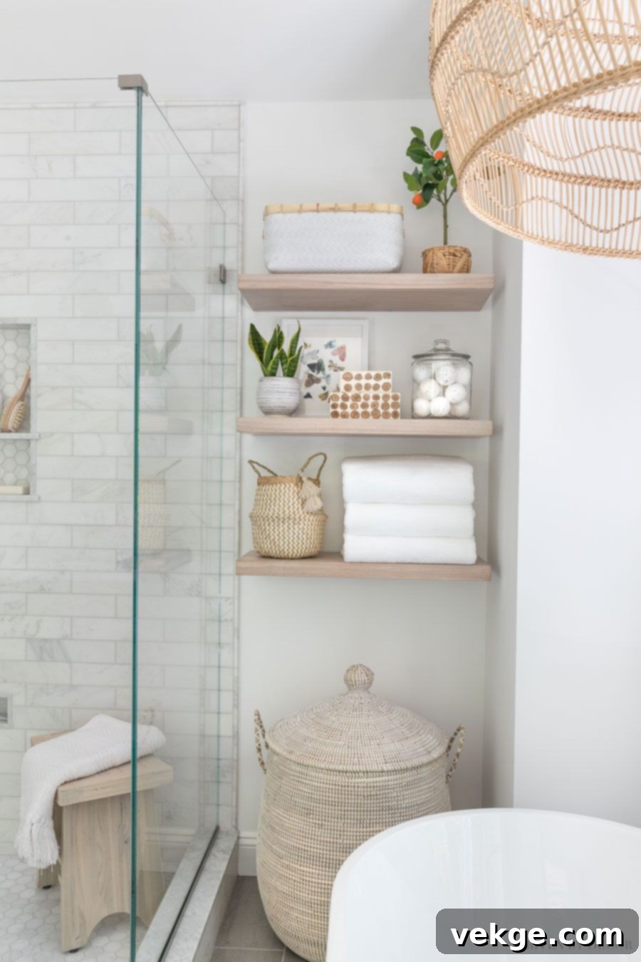 Floating Storage Glam Bathroom Decor