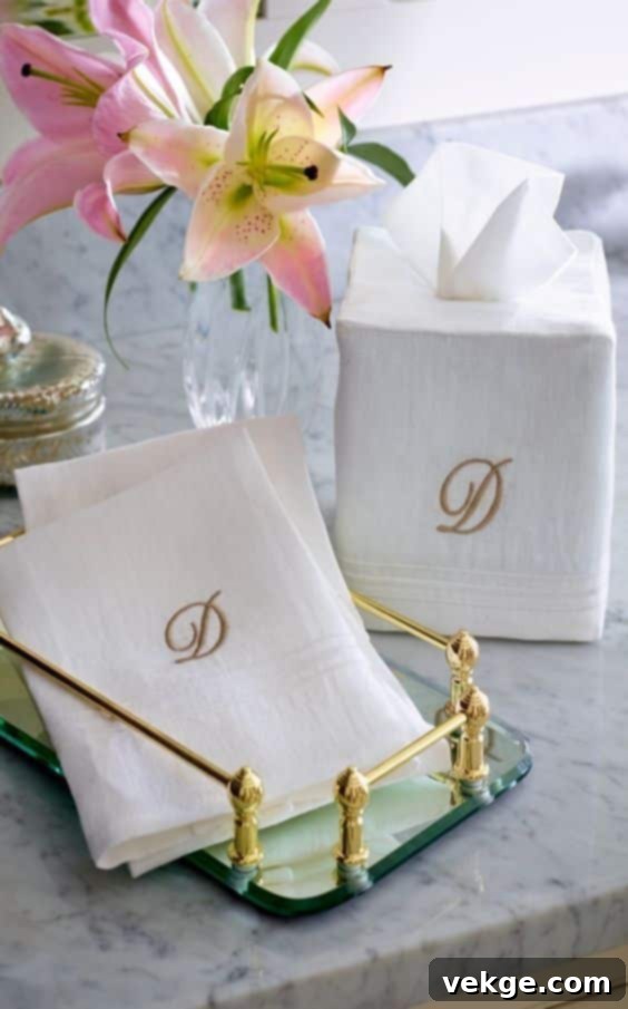 Monogram Towels - Glam Bathroom Decor