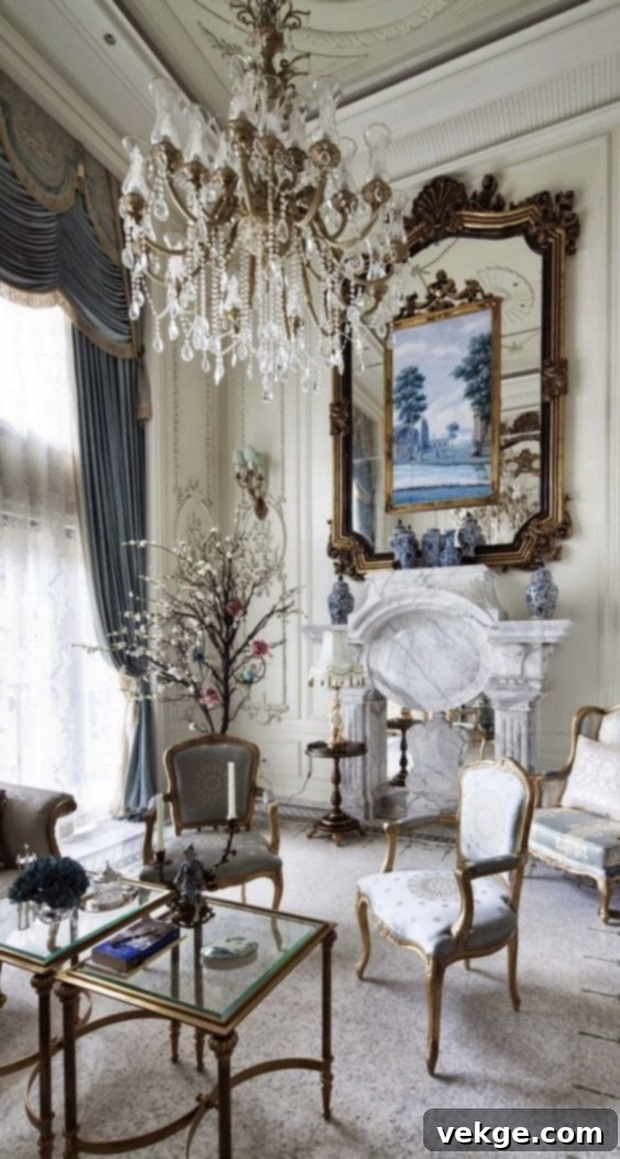 decorated Parisian look bedroom