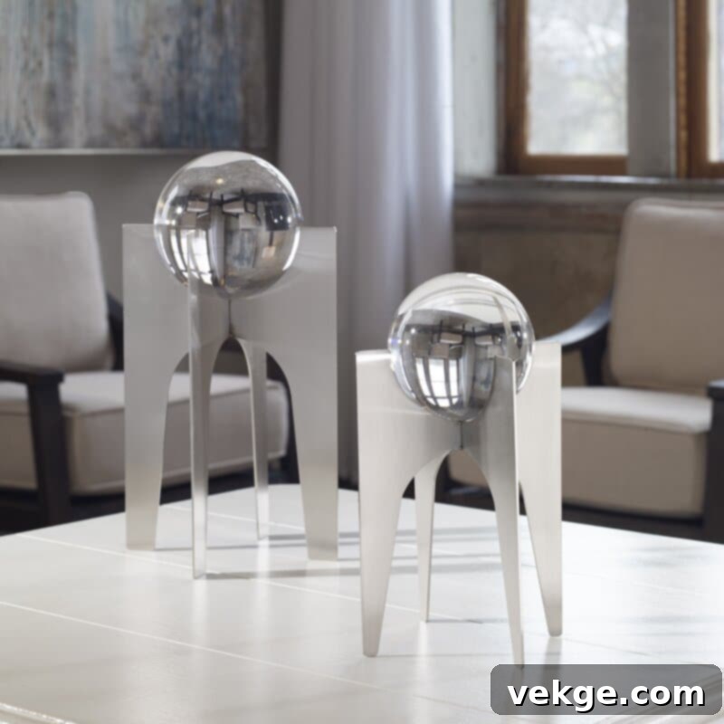 Add Some Glitz with Crystal Sphere Water Globe Set