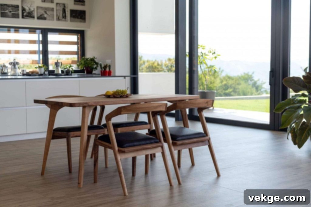 Cherner Arm Chair in a modern dining setting