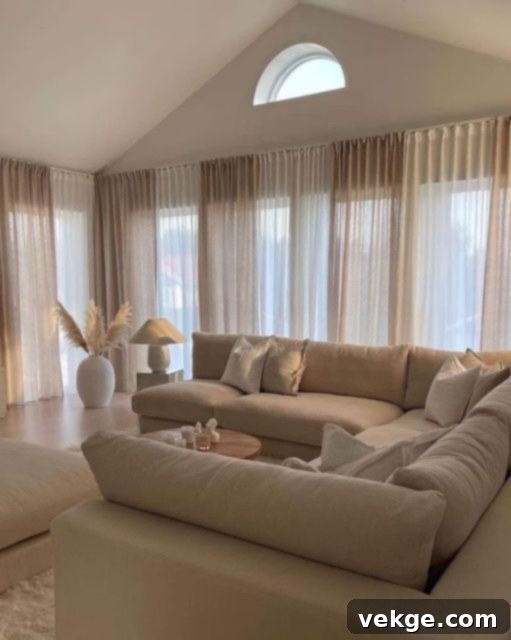 Beige Curtains