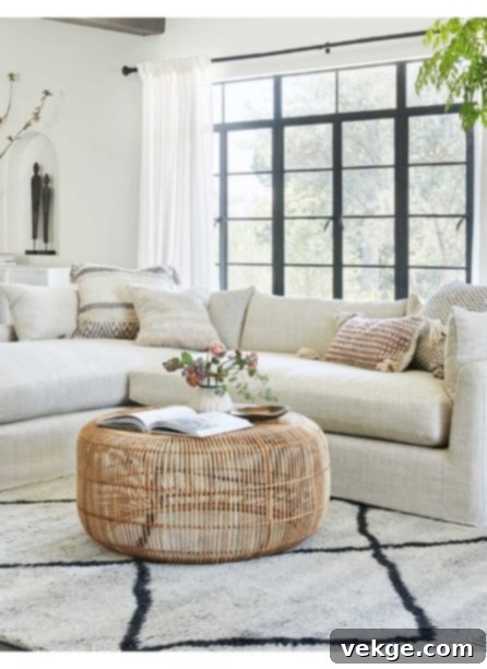 rattan coffee table