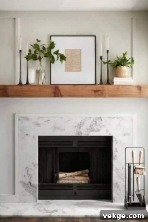 A Pair of Antique French Urns on Either Side of The Mantel