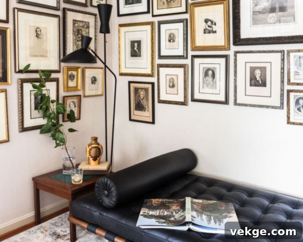 antique gallery wall