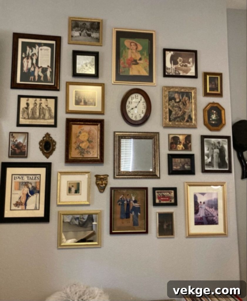 vintage gallery wall