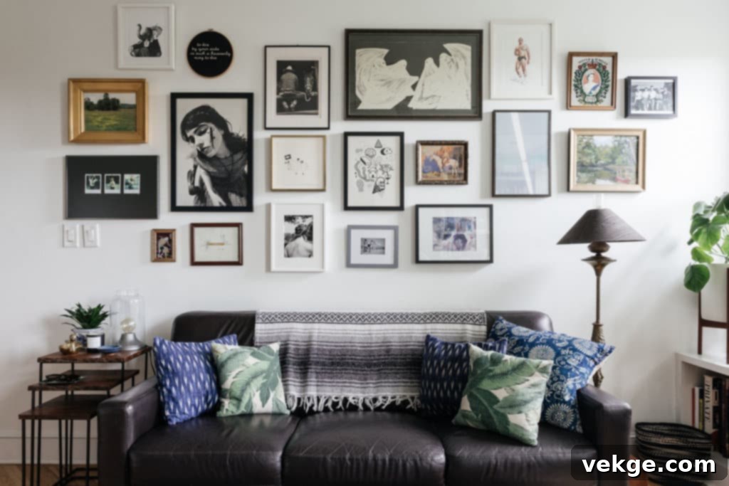 Mixed Artwork Gallery Wall