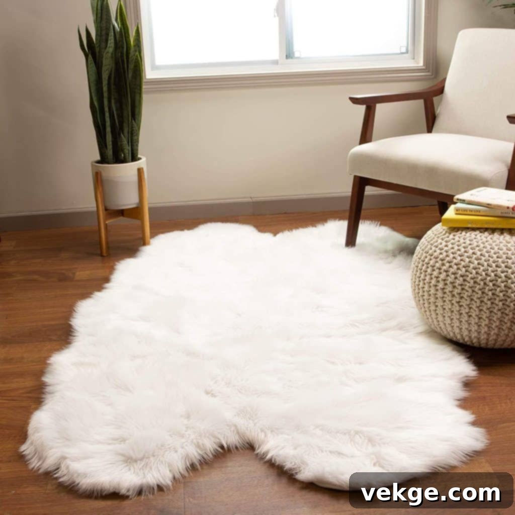 White Shag Rug