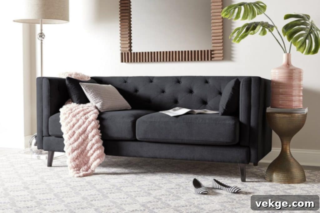 A Black Sofa