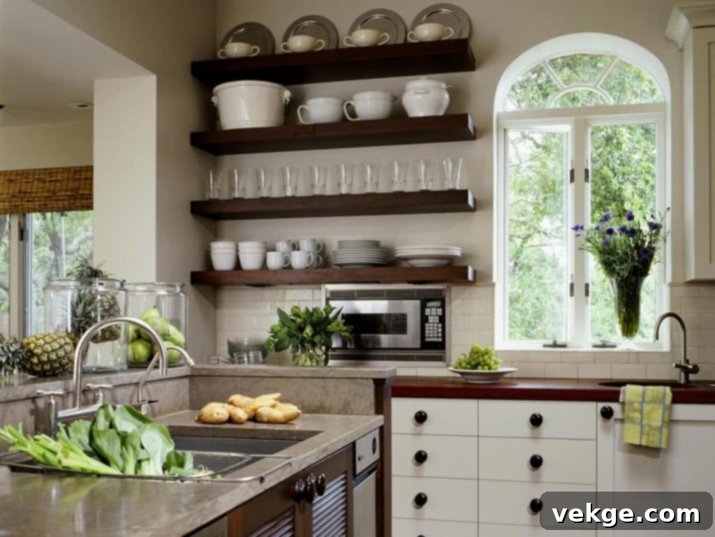 Open Shelves Decor in the Kitchen