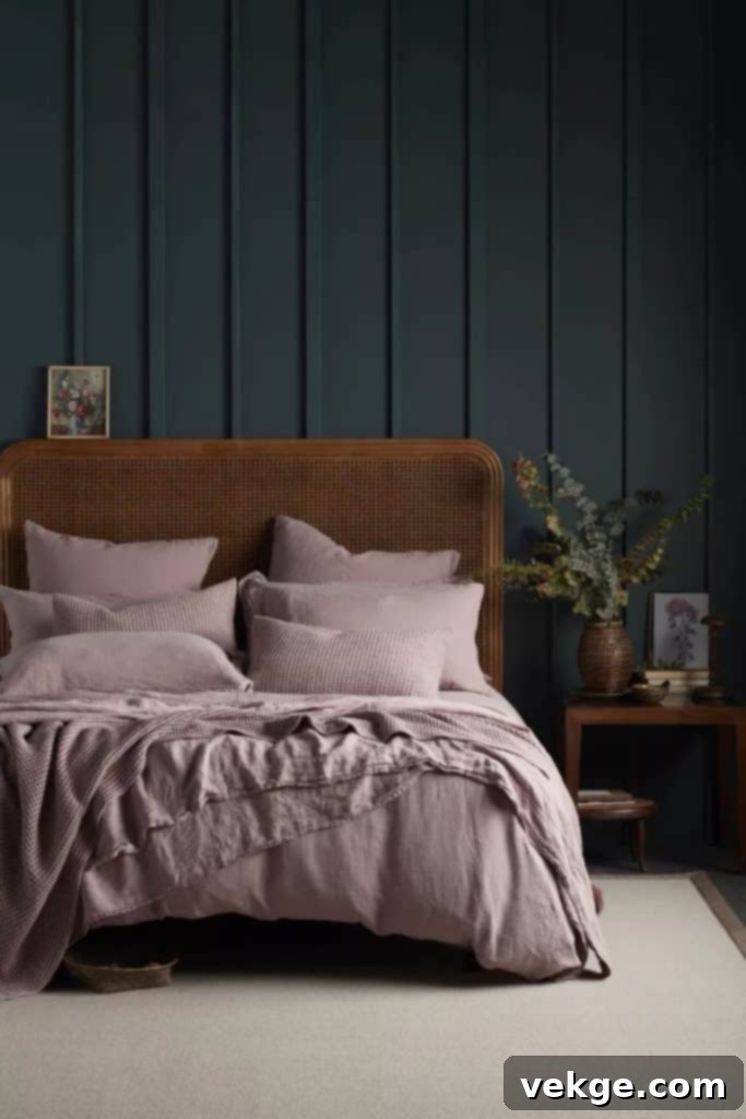 Cozy Bedroom with Linen and Blankets