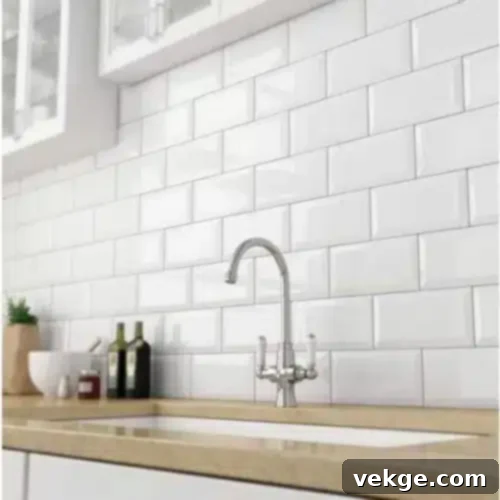 white subway tiles 