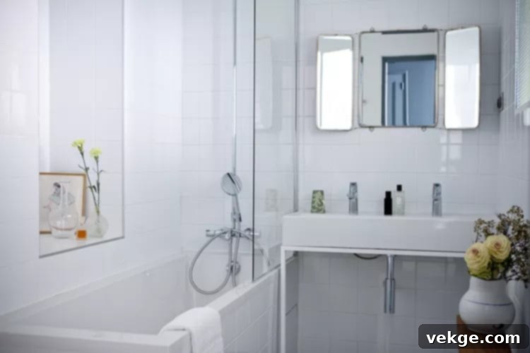 place a vintage mirror in your french country bathroom 