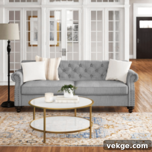 Traditional Rolled Arm Sofa