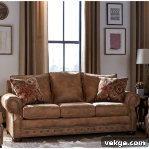 Rustic Buckskin Sofa Bed