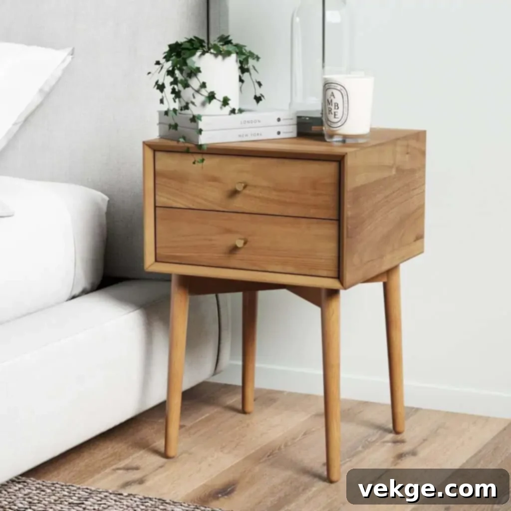 Harper Side Table with Mid-Century Modern Charm