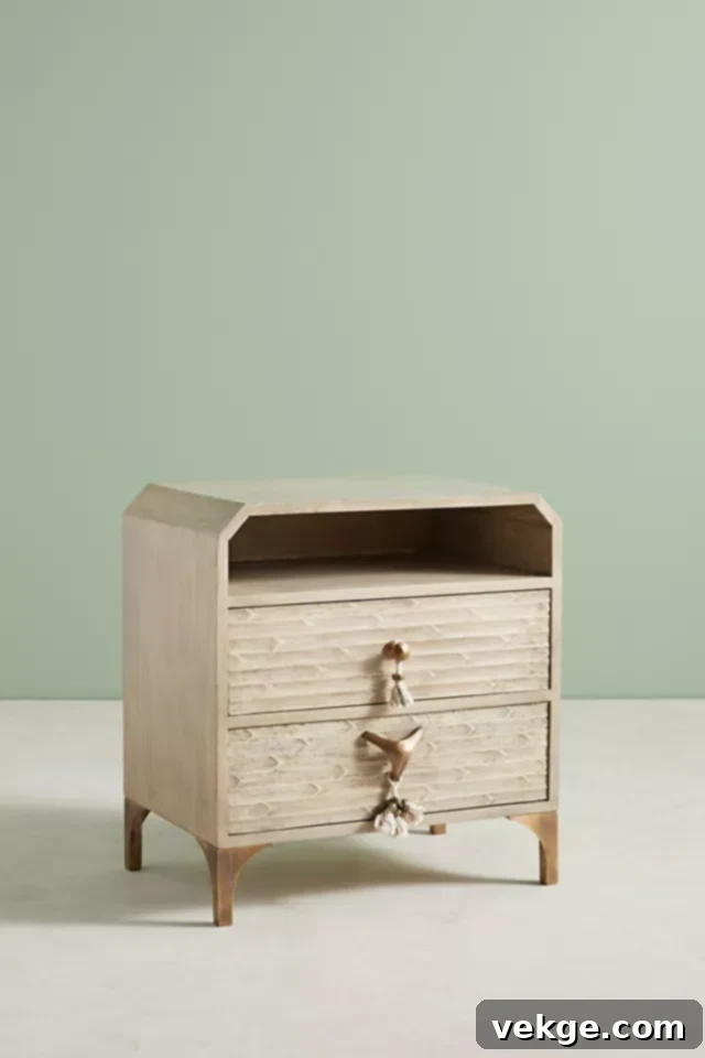 Zagora Tasseled Nightstand with Moroccan Flair