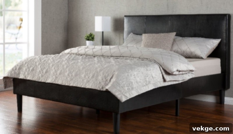 memory foam platform Scandinavian bed