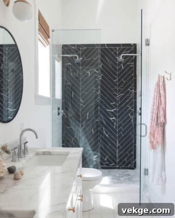 the dark backsplash